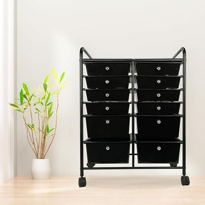Multipurpos 12 Drawers Rolling Storage Cart - Image 6