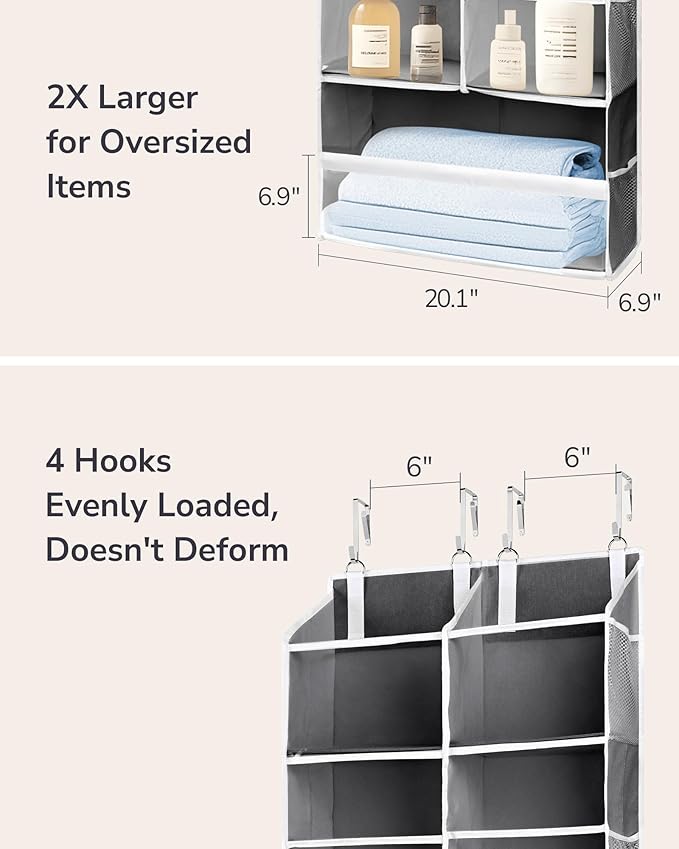 ULG Over the Door Organizer, 5-Tier Extra Large Hanging Storage - Image 6