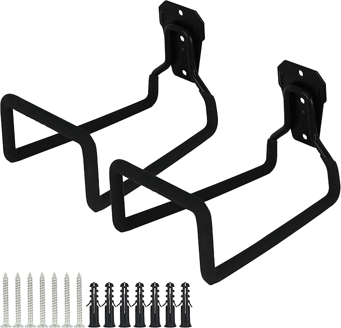 PHYEX 2 Pack Garden Hose Holder Wall Mount, Metal Hanger by PHYEX