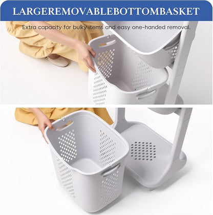 4-Tier Laundry Hamper Cart - Image 9