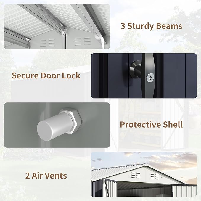 Polar Aurora 12x14 FT Outdoor Storage Shed | Garden Shed - Image 2