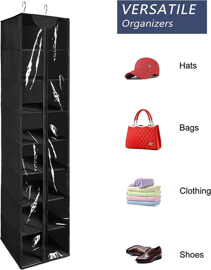 Libeder Hanging Closet Organizer, 8-Shelf Wardrobe Clothes Storage Organizer - Image 4