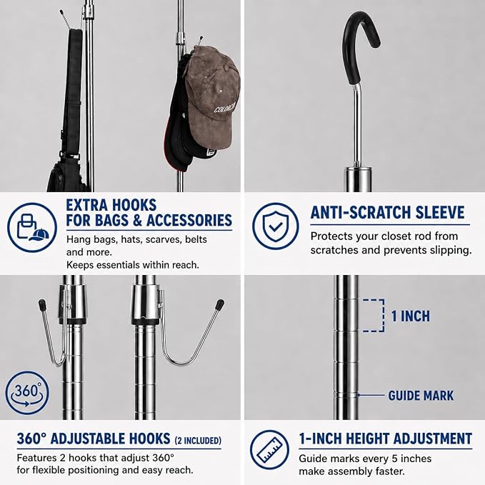 Adjustable Closet Rod Extender - Image 3