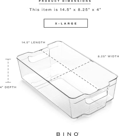 BINO | Stackable Plastic Storage Bins, X-Large - Image 3