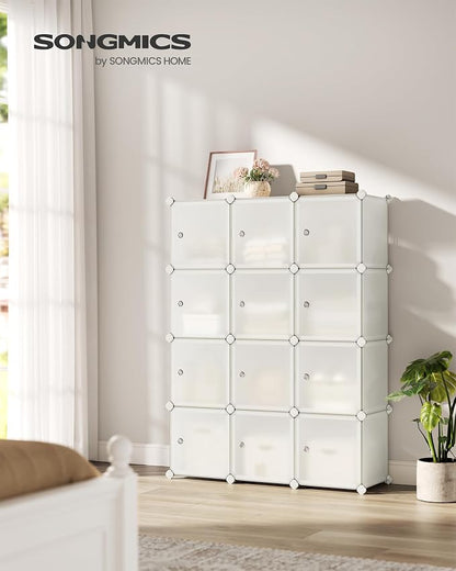 SONGMICS Cube Storage Organizer, Closet Storage Shelves, DIY Plastic Closet - Image 3