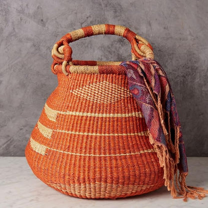 Home & Kitchen Decor, Wicker Basket, Picnic Basket, Living Room Basket by AfricainaBasket