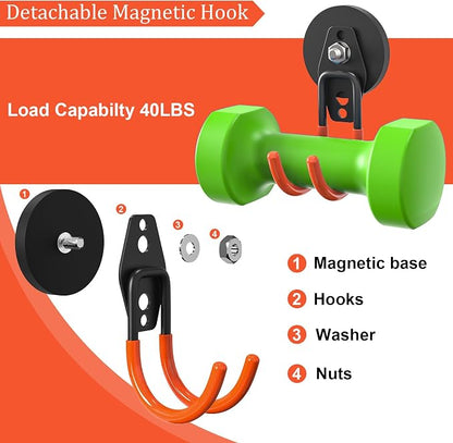 Heavy Duty Storage Magnetic Utility Hooks Large Garage Magnet Hooks - Image 7