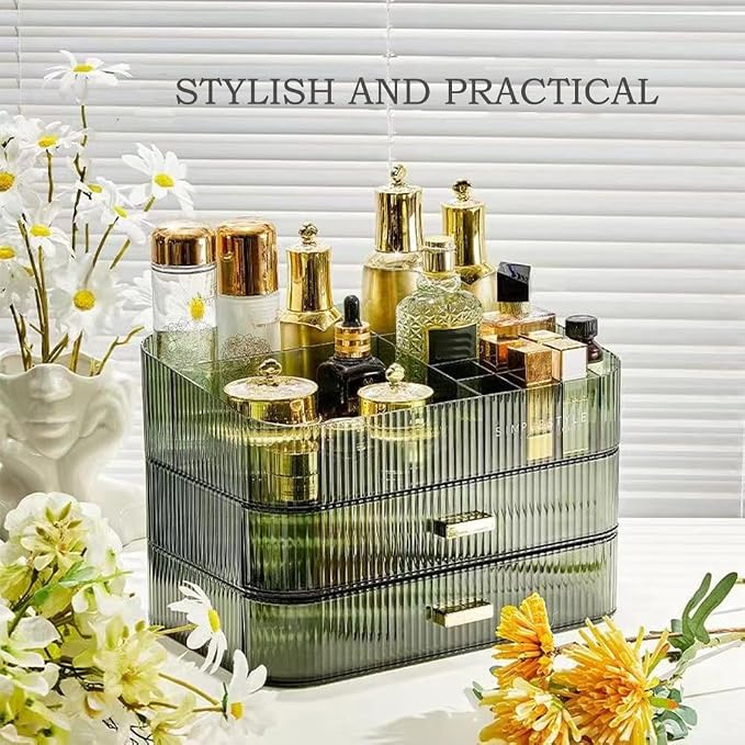 MIUOPUR Stackable Makeup Organizer Drawers, Bathroom Vanity Organizers and - Image 8