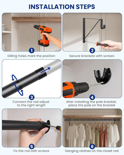 Closet Rods for Hanging Clothes - Image 8