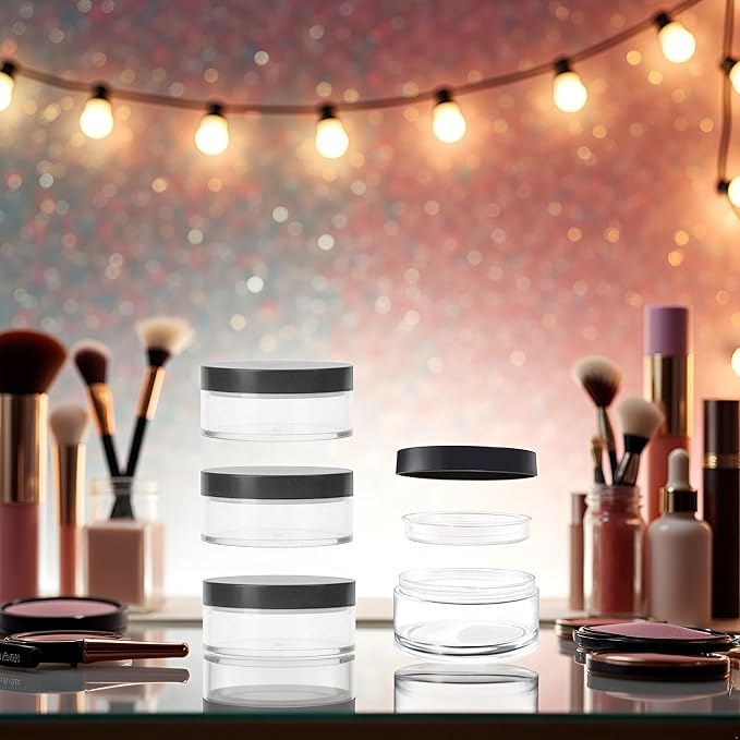 Pack of 4 Capacity 30 ml Empty Reusable Plastic Loose Powder Compact Container - Image 8
