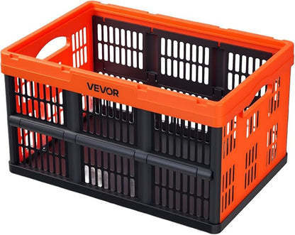 VEVOR Plastic Collapsible Storage Bins, 45L 6 Packs, Stackable Folding Storage - Image 9