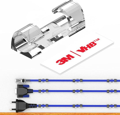 Cable Clips with Strong Self-Adhesive, XIAOXI Cord Organizer Cable Management by ProfessionalCableManager