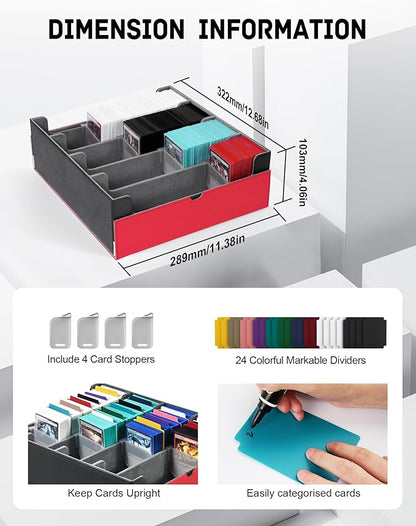 ZLCA Card Storage Box Holds 3200+, Deck Storage Case - Image 2