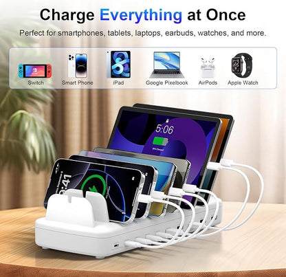 510W Fast Charging Station for Multiple Devices, 10 Port USB C Charger Station - Image 4