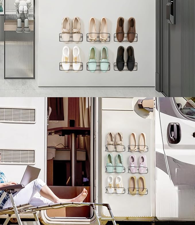 4Pack Wall Mounted Shoe Rack - Image 2