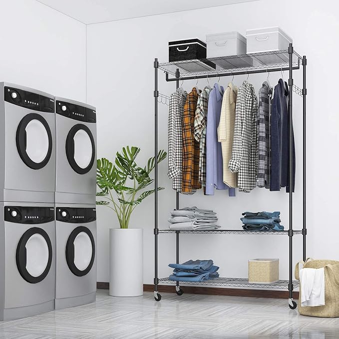 BATHWA Rolling Garment Rack - Image 4