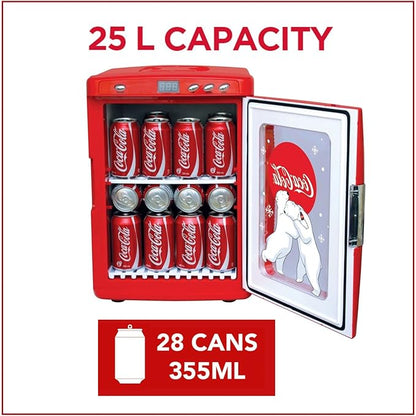 Coca-Cola 25L Retro Mini Fridge Polar Bear Design Portable Cooler/Warmer - Image 7