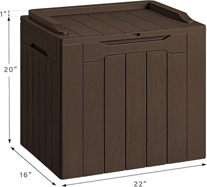 Devoko 30 Gallon Resin Deck Box Outdoor Indoor Waterproof Storage Box - Image 8