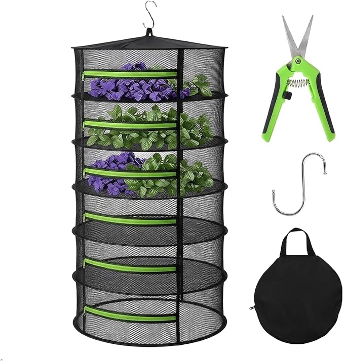 6 Layer 24" Herb Drying Rack Hanging by Jtuxcke