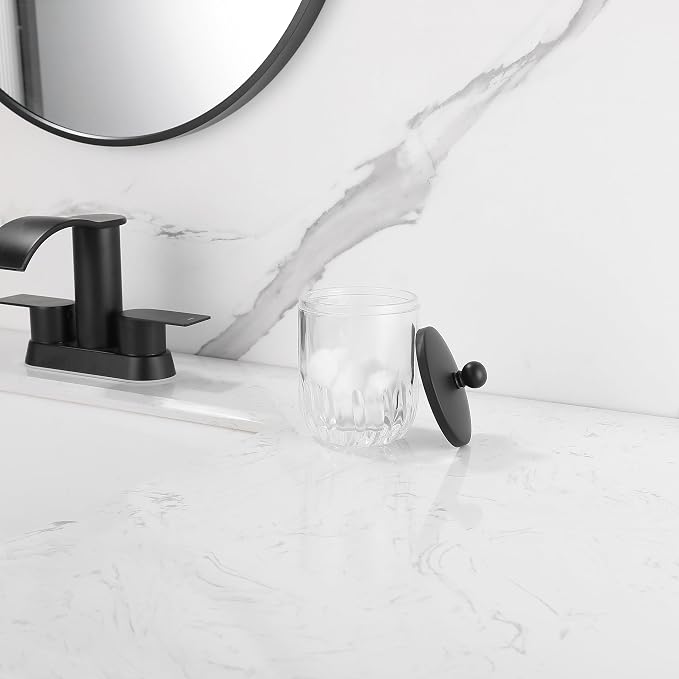 Glass Jar with Metal Lid for Bathroom Organization, Q Tips, and Small - Image 9