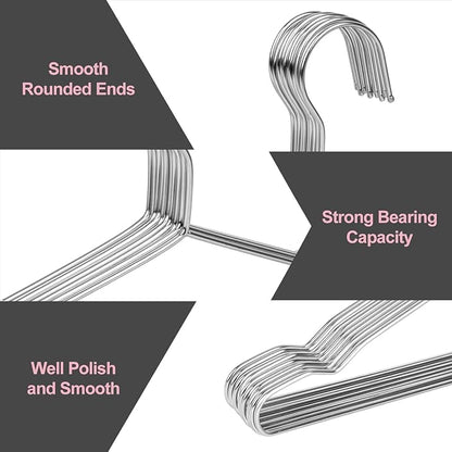 Metal Hangers Heavy Duty 18 Inch Clothes Hangers, Space Saving and Non-Slip - Image 4