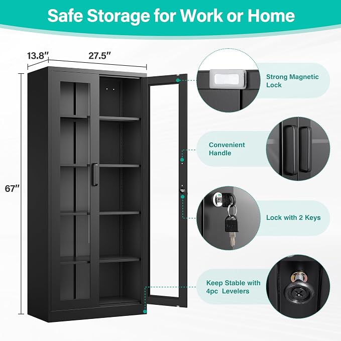 SISESOL Metal Storage Cabinet - Image 3