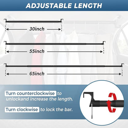 Car Clothes Hanger Bar 30-64 Inches - Image 4