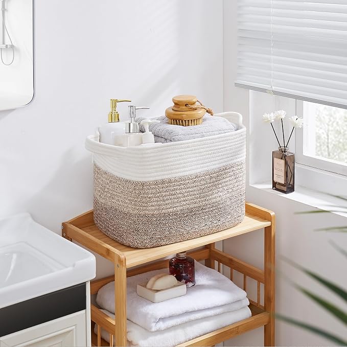 Storage Basket for Organizing, Woven Baskets for Storage, Rectangle Decorative - Image 8