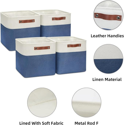 HNZIGE Fabric Storage Basket Linen Baskets - Image 2