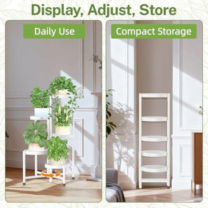 iDavosic.ly Plant Stand Indoor Outdoor, 5 Tier Corner Metal Flower Display - Image 8