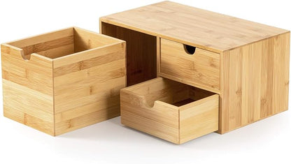 Bamboo Desk Drawer Organizer, Desktop Organizer - Image 6