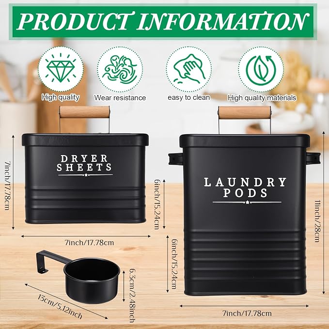 Yaocom 2 Pcs Laundry Pod Container - Image 2