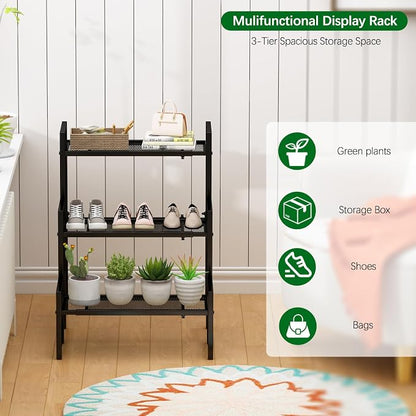 Garden 4 you 3 Tier Expandable Stair Style Metal Plant Stand, Adjustable Garden - Image 5