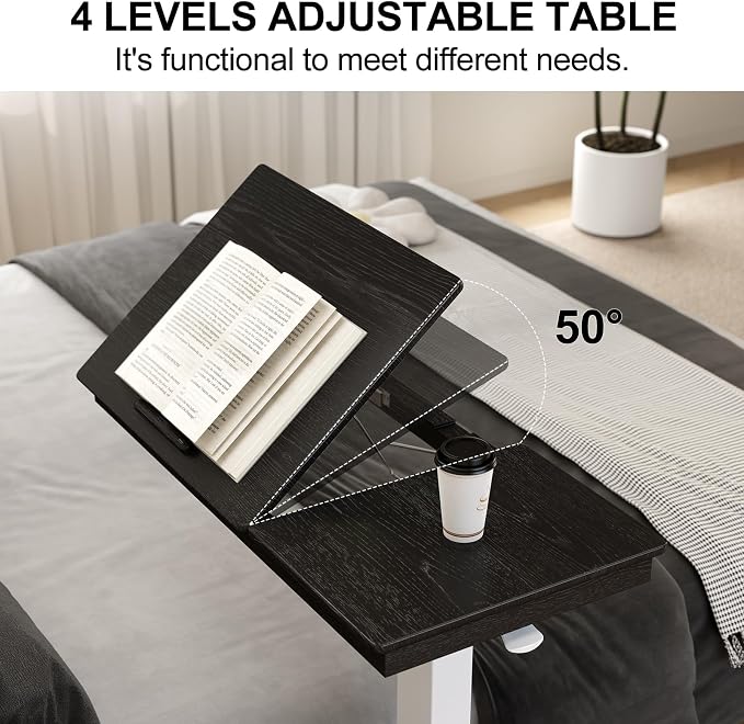 Solid Wood Overbed Bedside Table - Image 5