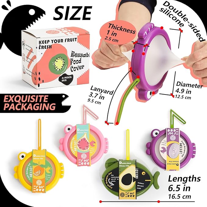 Avocado Saver, Onion Storage Container Set of 4, Reusable Fridge Bin - Image 4