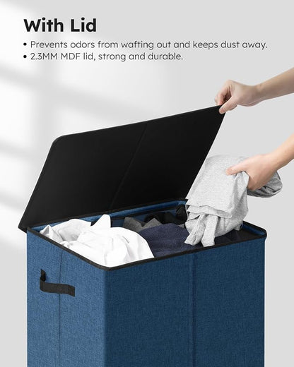 SOLEDI Laundry Hamper with Lid 130L Large & Tall Collapsible Laundry Basket - Image 5