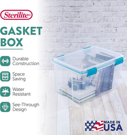 Sterilite 4-Pack Gasket Box, Weather-Resistant Storage Bins - Image 3