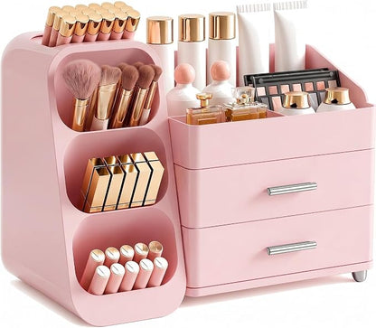 Booklov Makeup Organizer for Vanity, Large Capacity Cosmetic Display Case by Booklov