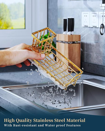 Consumest Sink Caddy, Kitchen Sponge Holder - Image 5