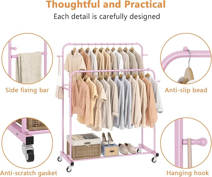 Laiensia Double Rods Garment Rack - Image 7