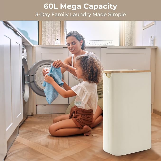 StorageWorks 60L Slim Laundry Hamper - Image 6