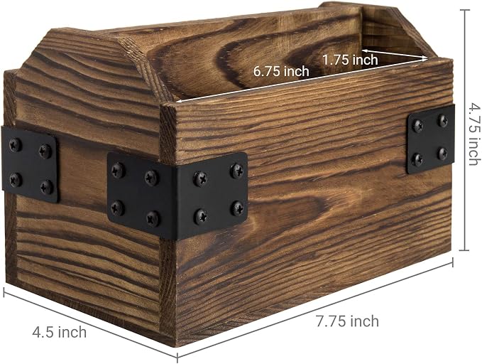 MyGift Wood TV Remote Control Holder, Remote Organizer Storage Caddy - Image 4