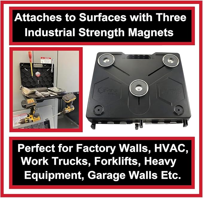 The OmniShelf Magnetic Portable Workstation + Toolbox, Computer & Laptop Stand - Image 7