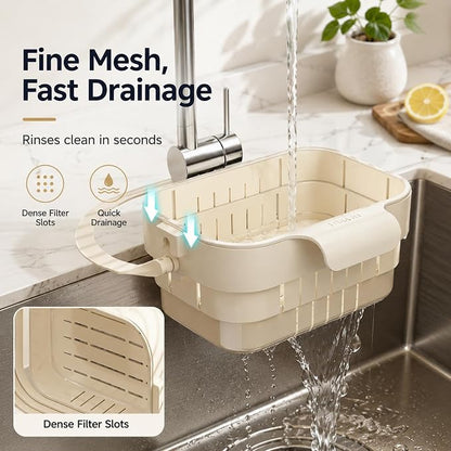 Foldable Hanging Kitchen Sink Drain, Space-Saving Hanging Sink Strainer and - Image 4
