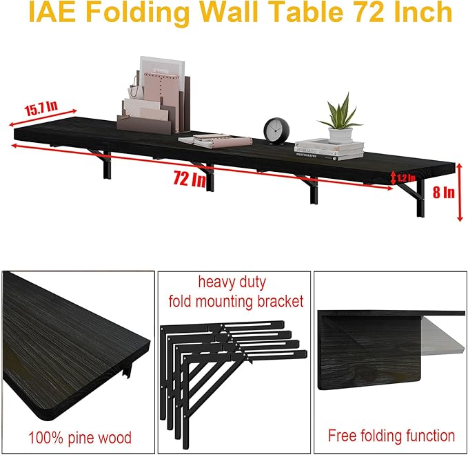 IAE Wall Mounted Folding Table - Image 4