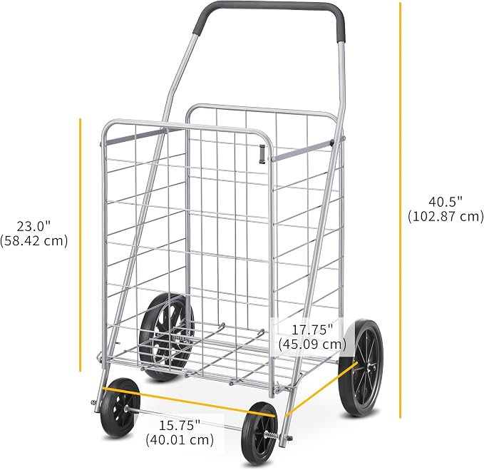 Whitmor Deluxe Utility Foldable Shopping Cart - Image 2