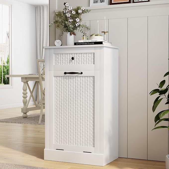 Tilt Out Laundry Hamper Cabinet, 10 Gallon Laundry Cabinet - Image 3