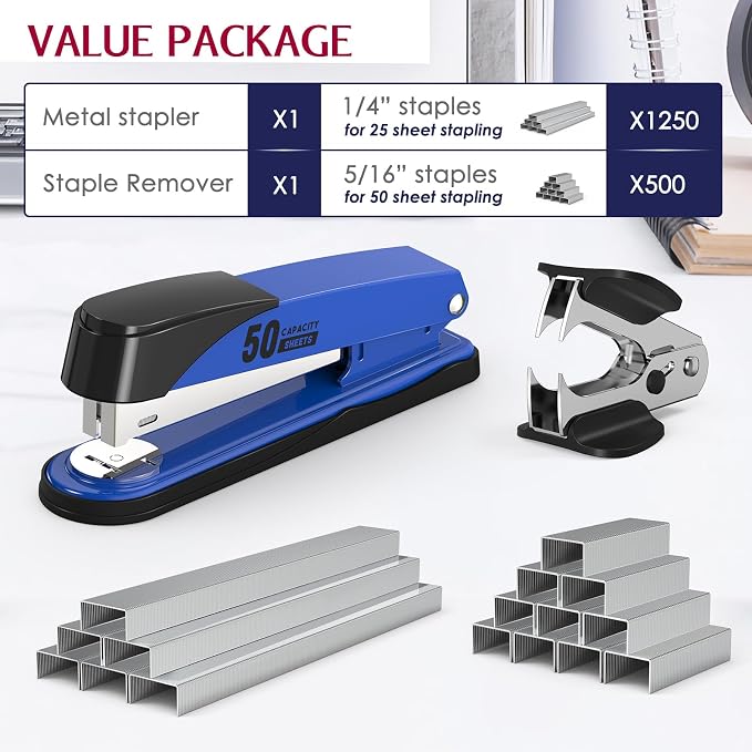 Metal Stapler Heavy Duty 50 Sheet Capacity - Image 2