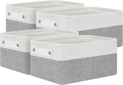 Bidtakay Small Storage Baskets for Organizing Fabric Storage Bins for Baby by BidtakayBaskets