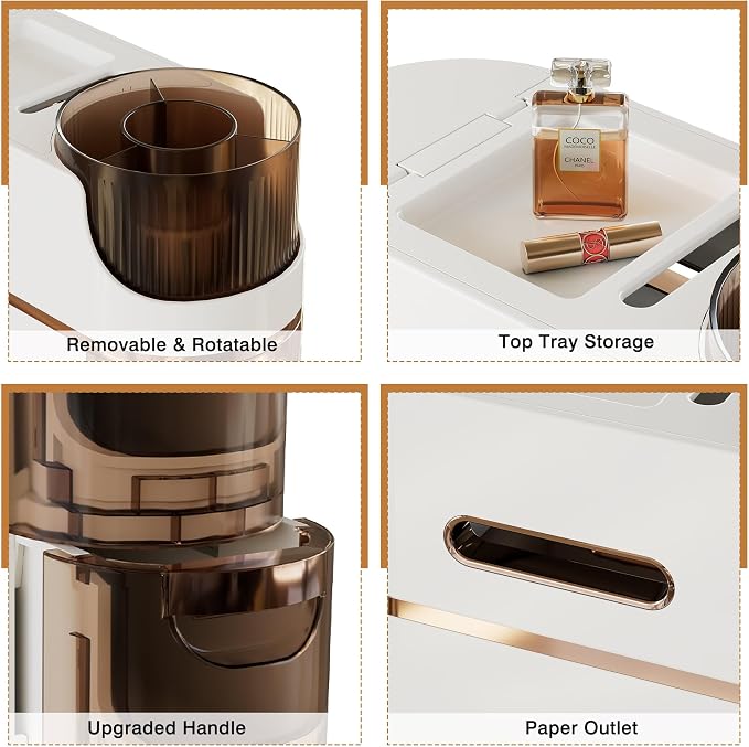 VECELO 2-Tier Slim Bathroom Storage Cabinet - Image 3